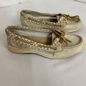 Sperry Top-Sider Anchor Print Side Mesh Boat Loafer Women’s Shoe Size 8.5M